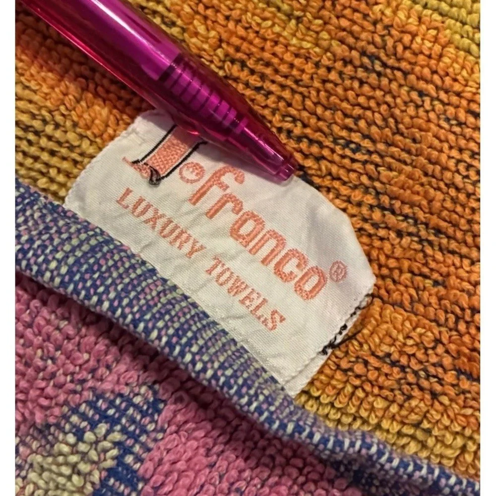 Vintage Franco Cotton Beach Towel Colorful Beach Cruiser 55X26